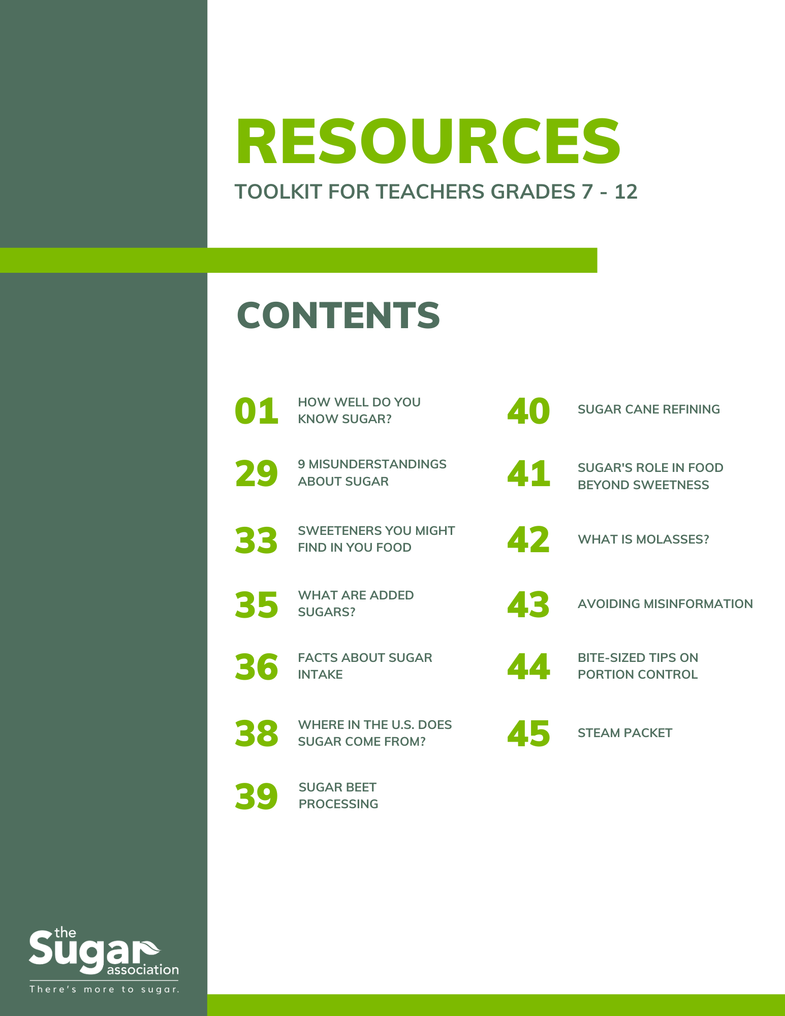 Resource Toolkit for Grades 7-12