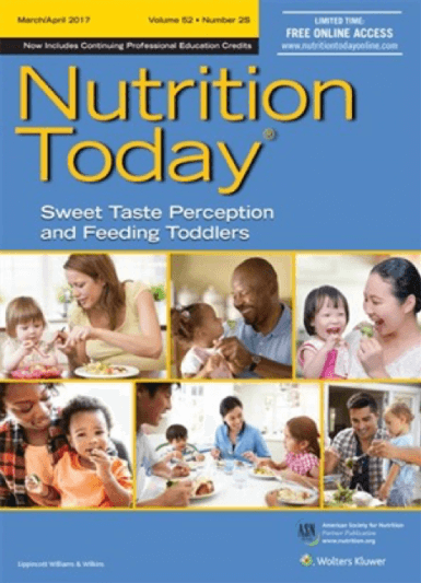 nutrition today journal with information about sugar